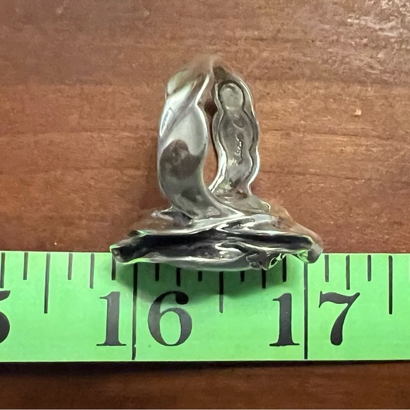 Carolyn Pollack .925 Blue Lace Agate Calla Lily Ring – Sculptural Artisan #337 - Picture 8 of 12